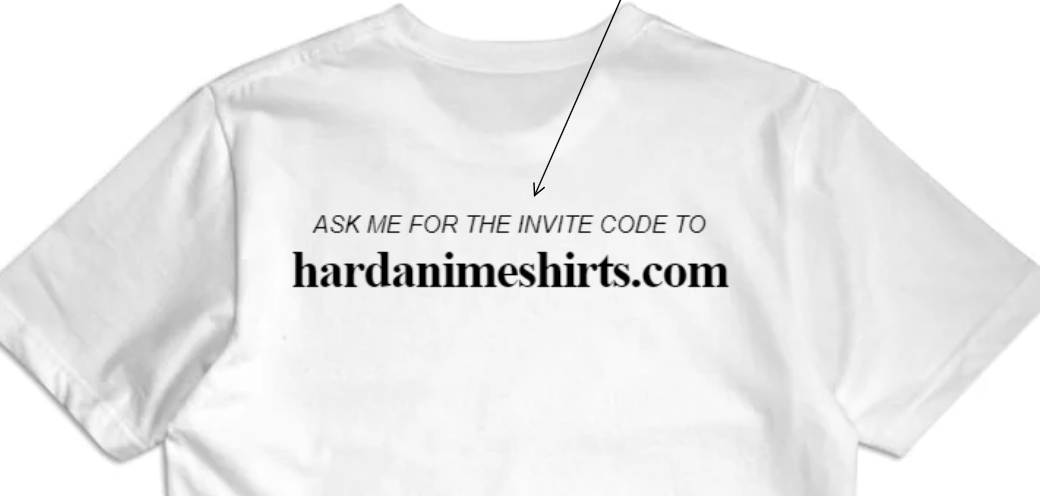 Hard Anime Shirt Back